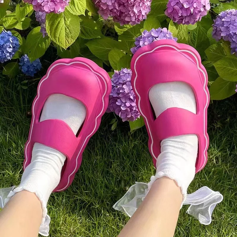 Mary Jane sweet women slippers Summer soft flats cloud slides sandals EVA home anti slip ladies platform shoes designer 2022
Mary Jane sweet women slippers Summer soft flats cloud slides sandals EVA home anti slip ladies platform shoes designer 2022