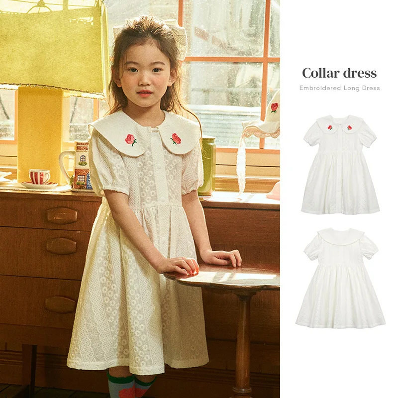 Kibounununu 2022 spring children's embroidered dress Korea BE fashion children's wear girls doll lapel jacquard dress
Kibounununu 2022 spring children's embroidered dress Korea BE fashion children's wear girls doll lapel jacquard dress