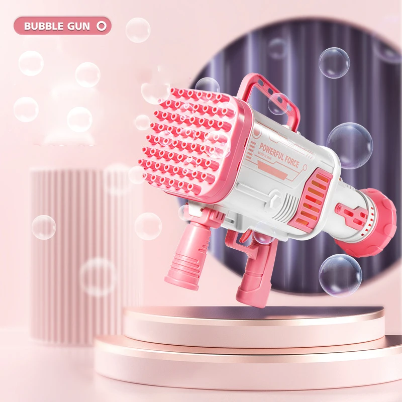 60 Holes Electric Bubble Gun Toys Machine Soap Bubbles Magic Bubble for Bathroom Gatling Bubble Gun Outdoor Toys Gift for Kids
60 Holes Electric Bubble Gun Toys Machine Soap Bubbles Magic Bubble for Bathroom Gatling Bubble Gun Outdoor Toys Gift for Kids