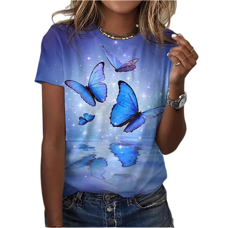 2022 New Polyester Women's Summer Top Harajuku Floral Butterfly Floral Fashion Casual Cute Style Fashion Ladies Short Sleeve 3D
2022 New Polyester Women's Summer Top Harajuku Floral Butterfly Floral Fashion Casual Cute Style Fashion Ladies Short Sleeve 3D