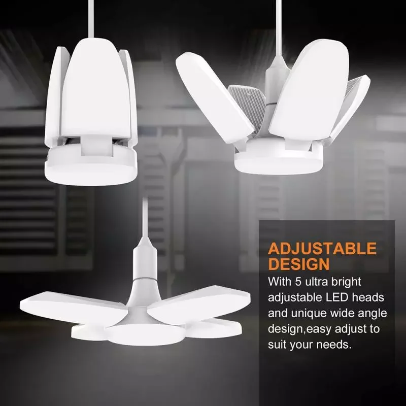 Led Bulb E27 38W Led Lamp Ceiling Fan Lampada Led Light 220V Foldable Fan Blade Angle Adjustable for Home Garage Lighting
Led Bulb E27 38W Led Lamp Ceiling Fan Lampada Led Light 220V Foldable Fan Blade Angle Adjustable for Home Garage Lighting