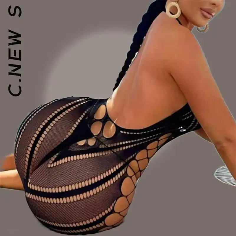 C.New S Women New Dress Halter Backless Dress Low Cut Ladies Dress Korean Holiday Dresses Temperament Cheap Women Clothing
C.New S Women New Dress Halter Backless Dress Low Cut Ladies Dress Korean Holiday Dresses Temperament Cheap Women Clothing