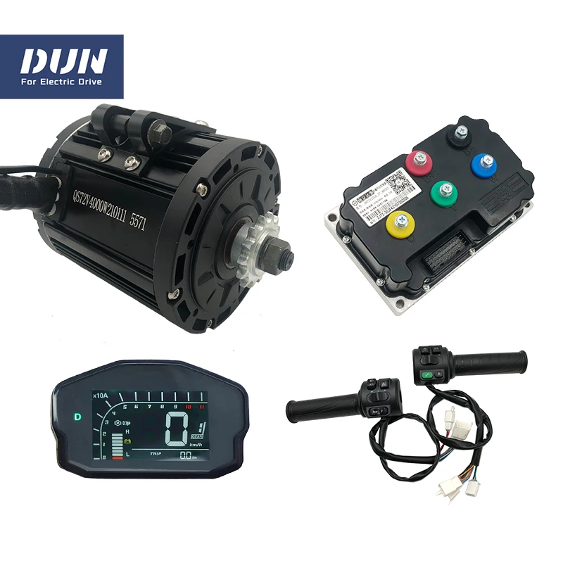 4KW Peak 10KW QS138 PMSM Mid Drive Motor Kit With Fardriver with with Fardriver ND72530 Controller DKD Display and T08 Throttle
4KW Peak 10KW QS138 PMSM Mid Drive Motor Kit With Fardriver with with Fardriver ND72530 Controller DKD Display and T08 Throttle