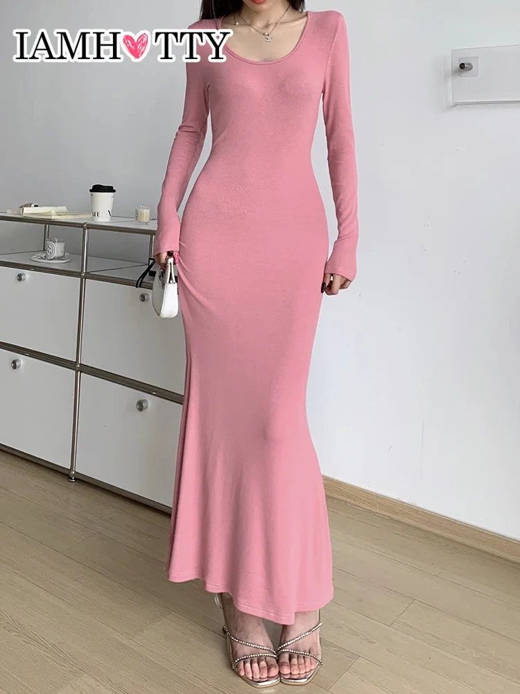 IAMHOTTY Pink Mermaid Long Knitted Dress Casual Elegant Fashion Slim Party Evening Sexy Dresses Aesthetic Korean Style Outfit
IAMHOTTY Pink Mermaid Long Knitted Dress Casual Elegant Fashion Slim Party Evening Sexy Dresses Aesthetic Korean Style Outfit