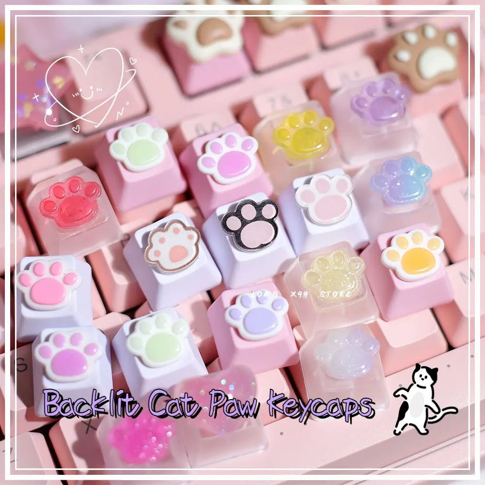 1pc Backlit Cat Paw Keycaps DIY Translucent Cat Paw Anime Cute Keycap For Mx Switch Mechanical Keyboard Replacement Keycap
1pc Backlit Cat Paw Keycaps DIY Translucent Cat Paw Anime Cute Keycap For Mx Switch Mechanical Keyboard Replacement Keycap