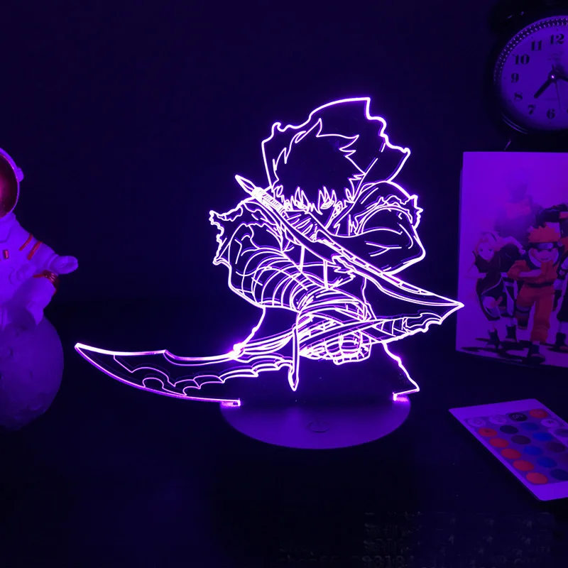 Solo leveling 3d led lamp for bedroom mange night lights anime action figure avatar room decor cute lover gift luces
Solo leveling 3d led lamp for bedroom mange night lights anime action figure avatar room decor cute lover gift luces