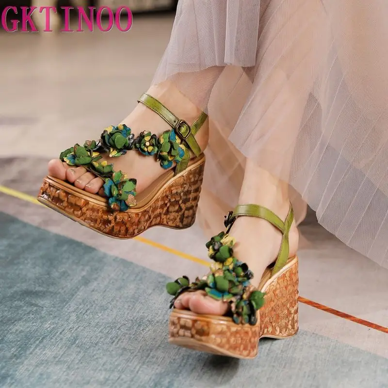 GKTINOO Genuine Leather Retro High Heels Sandals Women Shoes Buckle Strap 2022 New Spring Summer Wedges Lady Platform Sandals
GKTINOO Genuine Leather Retro High Heels Sandals Women Shoes Buckle Strap 2022 New Spring Summer Wedges Lady Platform Sandals