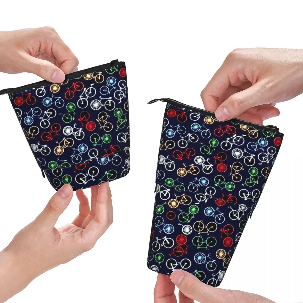 Pop Art Fold Pencil Case Multiple Bike Print For Child Simple Standing Pencil Box Elementary School Pen Bags
Pop Art Fold Pencil Case Multiple Bike Print For Child Simple Standing Pencil Box Elementary School Pen Bags