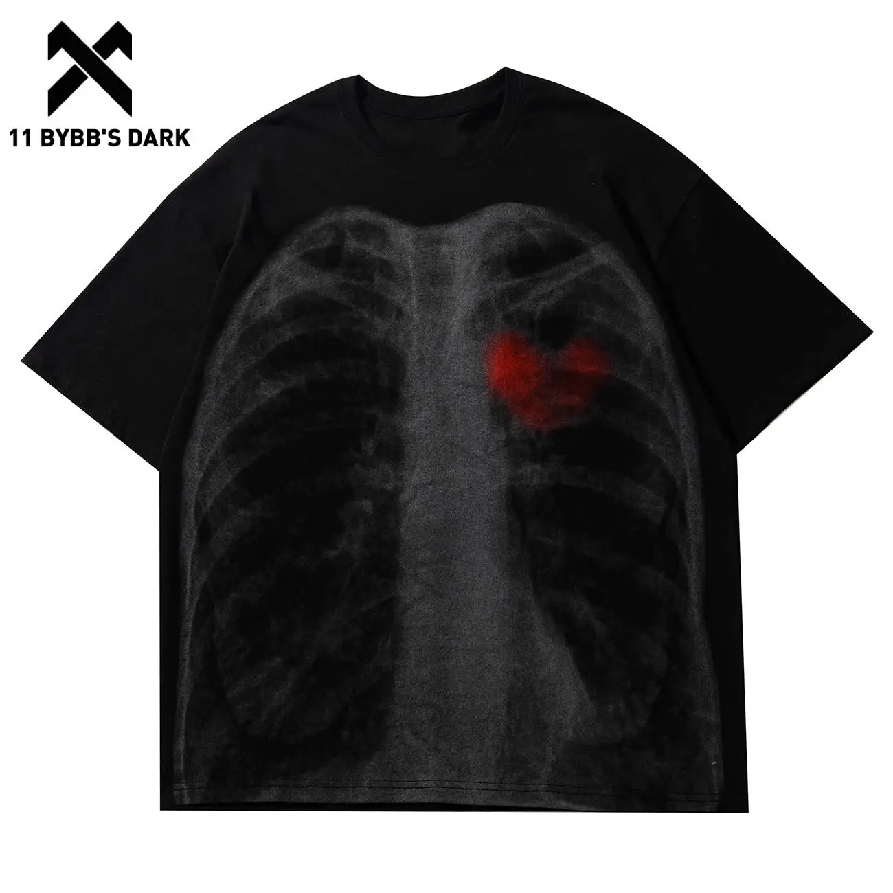 11 BYBB'S DARK Blurred Skull Heart T Shirt Men Summer High Street Gothic Short Sleeve Tee Tops Oversized Loose Cotton Tshirts
11 BYBB'S DARK Blurred Skull Heart T Shirt Men Summer High Street Gothic Short Sleeve Tee Tops Oversized Loose Cotton Tshirts