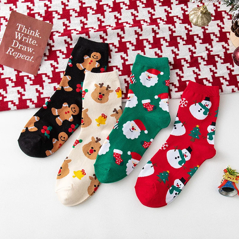 SP&CITY 4pairs New Cartoon Women's Christmas Socks Cute Patterned Snowman Elk Short Cotton Socks Festive Casual Breathable Sock
SP&CITY 4pairs New Cartoon Women's Christmas Socks Cute Patterned Snowman Elk Short Cotton Socks Festive Casual Breathable Sock