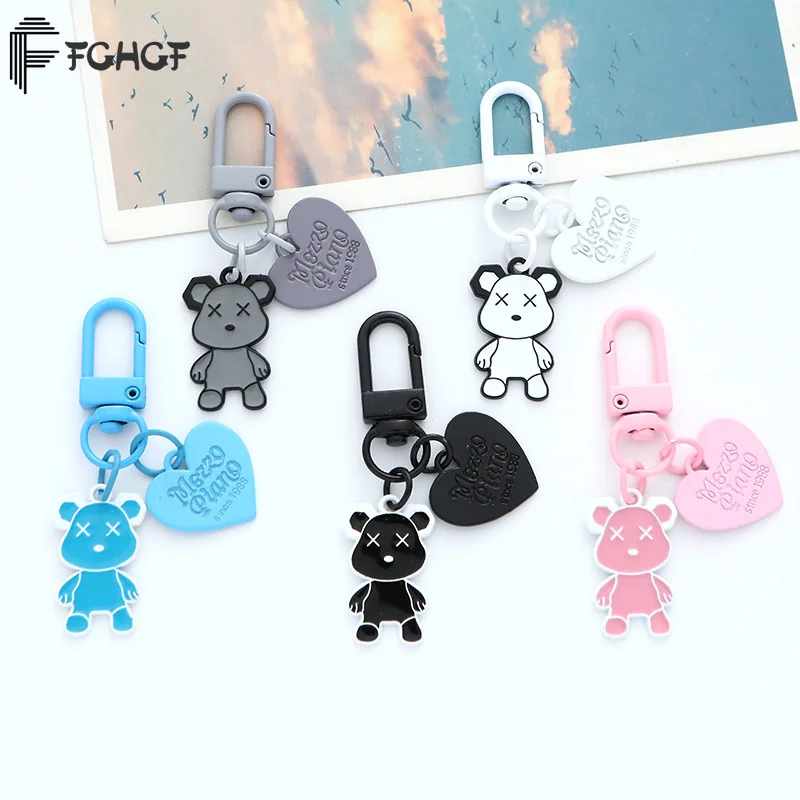 FGHGF Exquisite Cartoon metal bear Heart brand keychain accessories Kawaii female bag pendant gift key ring accessories chaveiro
FGHGF Exquisite Cartoon metal bear Heart brand keychain accessories Kawaii female bag pendant gift key ring accessories chaveiro