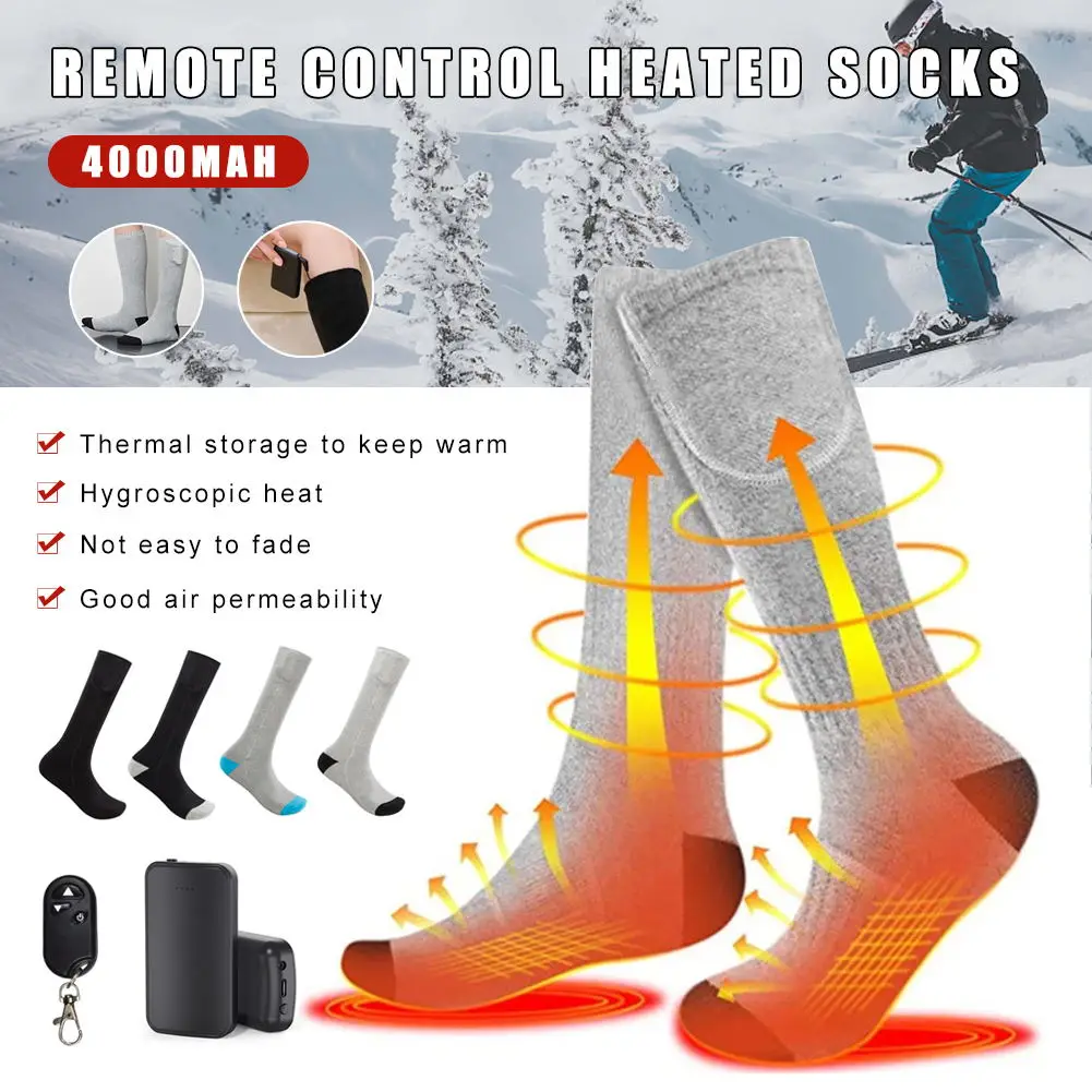 New Rechargeable Heated Socks Remote Control Electric Heating Socks 3 Heats Adjustment Thermal Winter Foot Warmer For Men Women
New Rechargeable Heated Socks Remote Control Electric Heating Socks 3 Heats Adjustment Thermal Winter Foot Warmer For Men Women