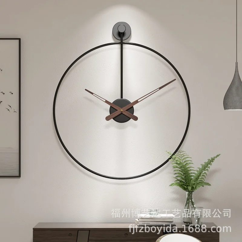 Spanish Style Living Room Simple Wall Clock Nordic Iron Clock Metal Living Room Dining Room Single Ring Clock Creative WallClock
Spanish Style Living Room Simple Wall Clock Nordic Iron Clock Metal Living Room Dining Room Single Ring Clock Creative WallClock