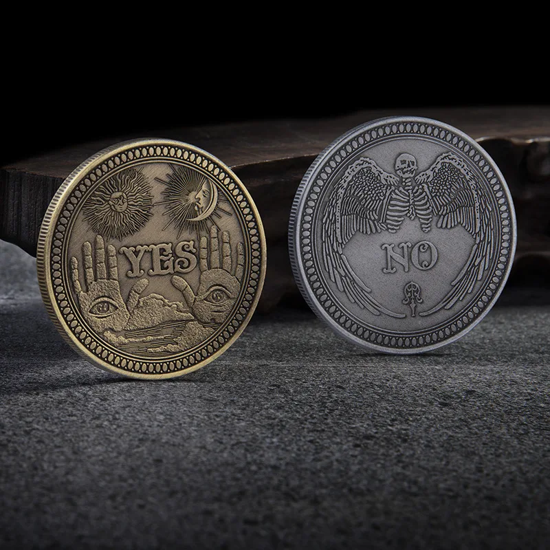 1pcs Antique Gothic Forecast Decided YES/NO Metal Coin All-seeing Eye or Angel of Death Commemorative Coin Collection Craft Gift
1pcs Antique Gothic Forecast Decided YES/NO Metal Coin All-seeing Eye or Angel of Death Commemorative Coin Collection Craft Gift
