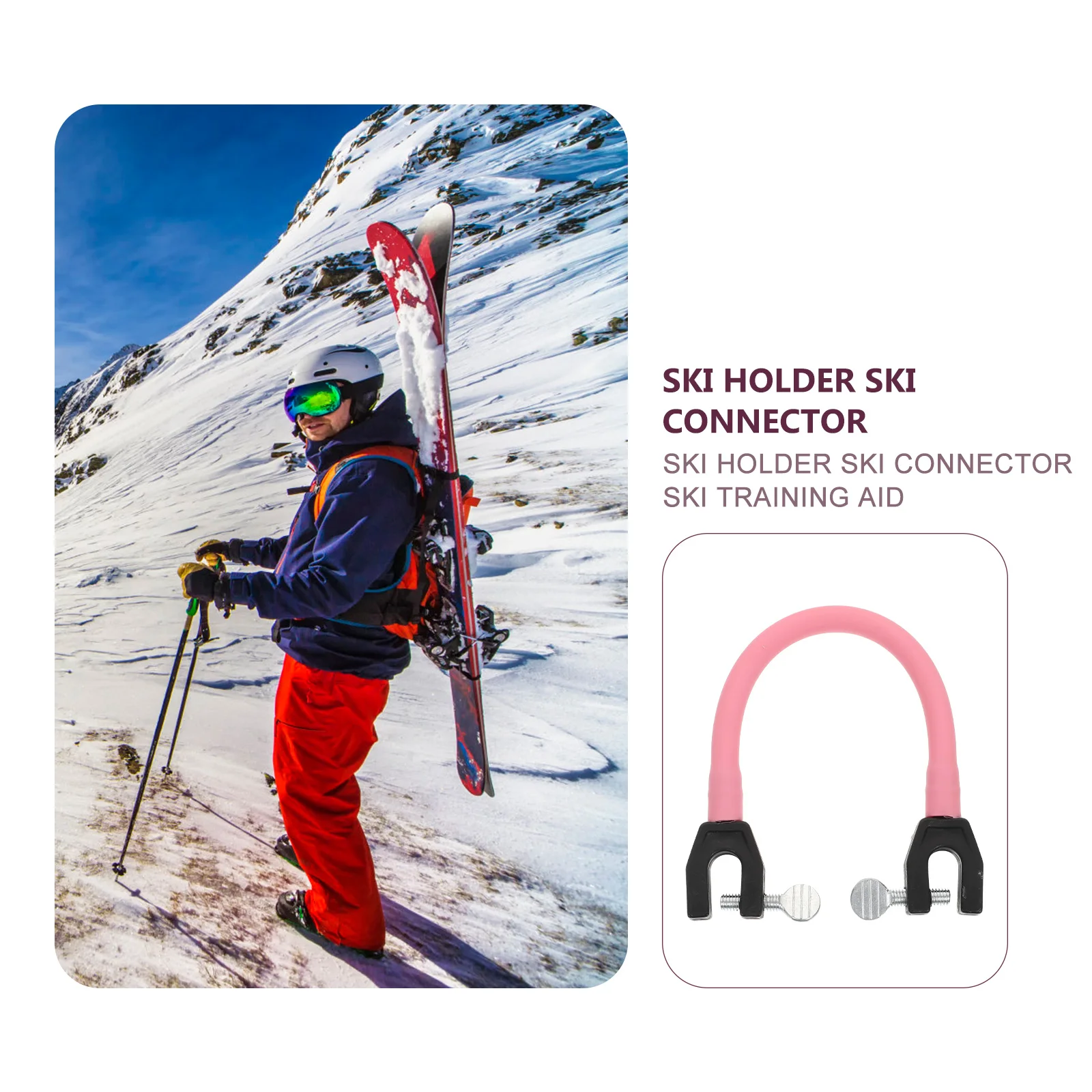Ski Wedge Aid Device Practical Ski Tip Connector Snowboard Fixed Tool for Skiing 
Ski Wedge Aid Device Practical Ski Tip Connector Snowboard Fixed Tool for Skiing