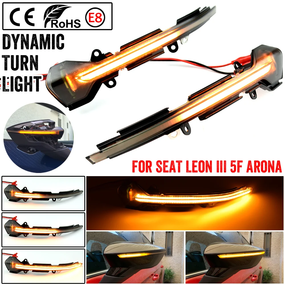Pair LED Dynamic Turn Signal Indicator Lights Side Rearview Mirror Lamp for Seat Leon III 5F 2013-2018 Ibiza KJ7 Arona
Pair LED Dynamic Turn Signal Indicator Lights Side Rearview Mirror Lamp for Seat Leon III 5F 2013-2018 Ibiza KJ7 Arona
