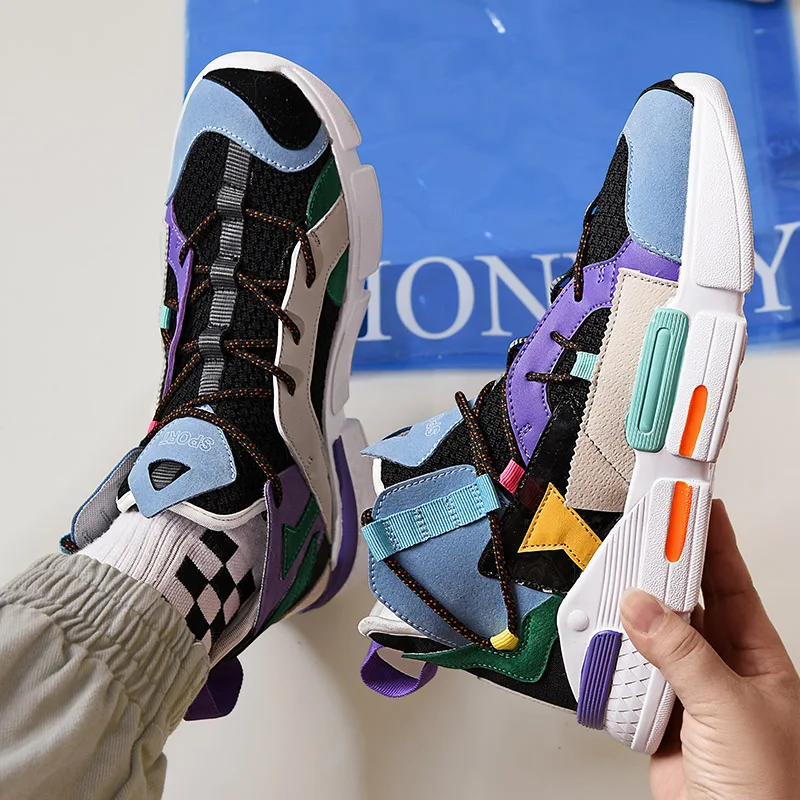Trend Light Runing Men Jogging Shoes High-top Fashion Sneakers Mens Hip Hop Street Skate Shoes Breathable Casual Chunky Sneakers
Trend Light Runing Men Jogging Shoes High-top Fashion Sneakers Mens Hip Hop Street Skate Shoes Breathable Casual Chunky Sneakers