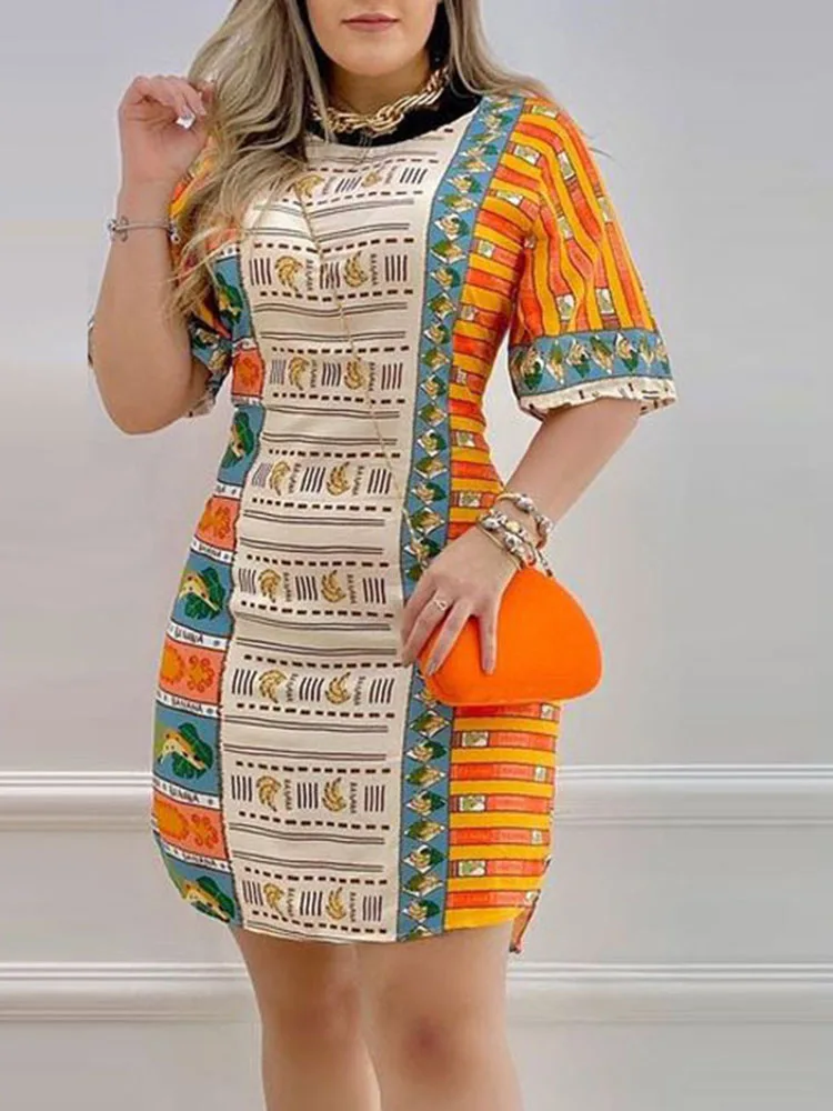 Women Casual Round Collar Short Sleeve Mini Dress 2022 Summer Striped Print Asymmetrical Dresses Elegant Sexy Club Dress Female
Women Casual Round Collar Short Sleeve Mini Dress 2022 Summer Striped Print Asymmetrical Dresses Elegant Sexy Club Dress Female