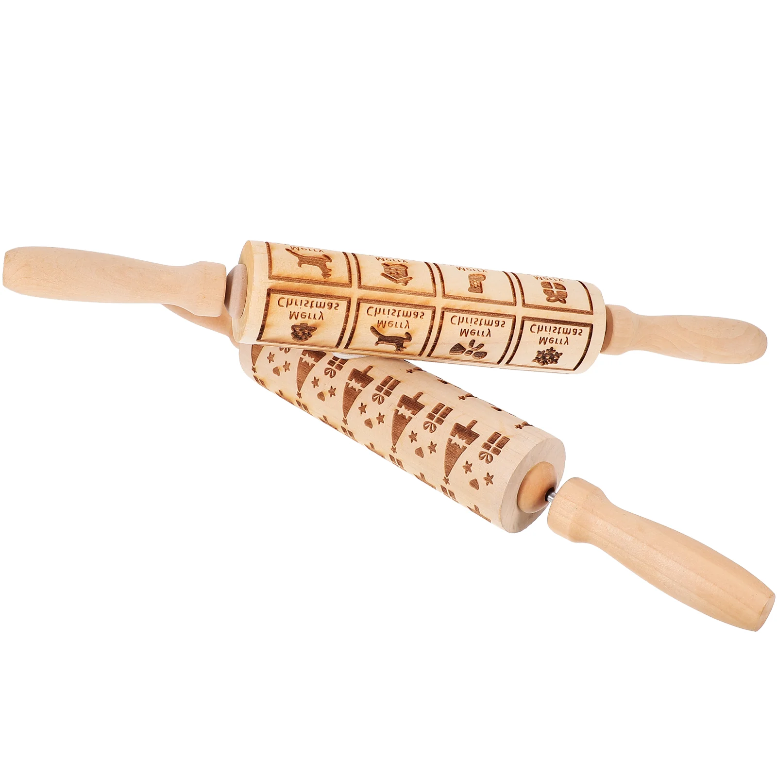 2 Pcs Baking Tool Rolling Pin Christmas Elements Pattern Elk Bakes Xmas Engraved Wooden
2 Pcs Baking Tool Rolling Pin Christmas Elements Pattern Elk Bakes Xmas Engraved Wooden