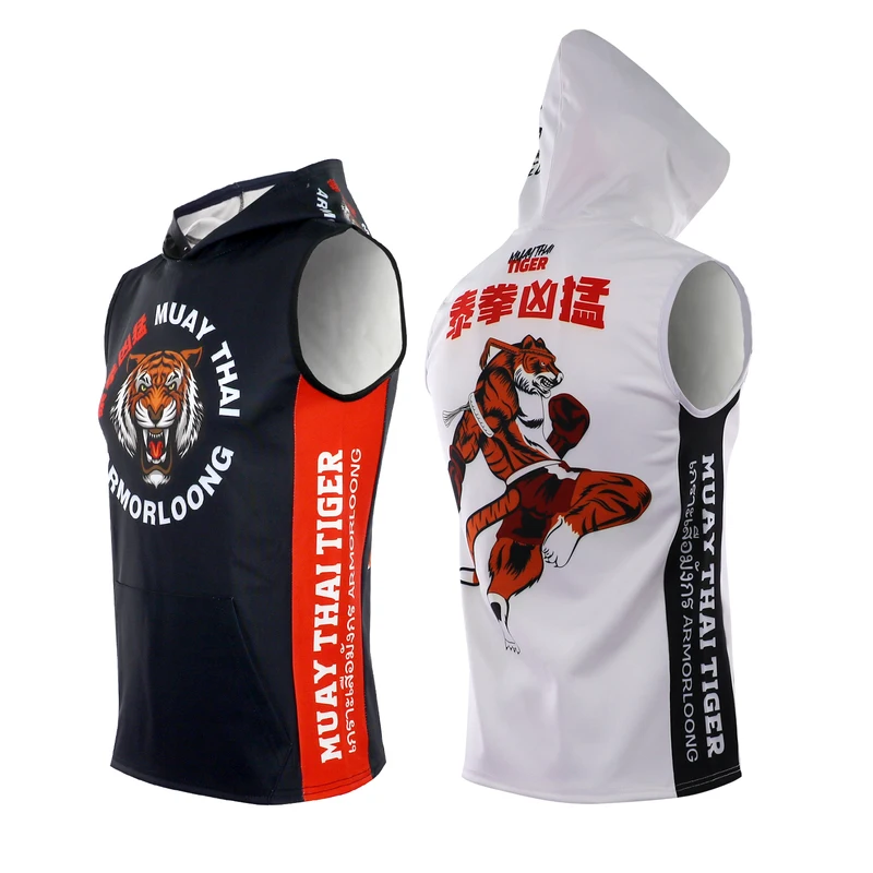 Muay Thai Shirt Hooded Sleeveless Rashguard for Men Jiu Jitsu Hoodie Jerseys Black White Tiger Fight Kickboxing Boxing T Shirt
Muay Thai Shirt Hooded Sleeveless Rashguard for Men Jiu Jitsu Hoodie Jerseys Black White Tiger Fight Kickboxing Boxing T Shirt