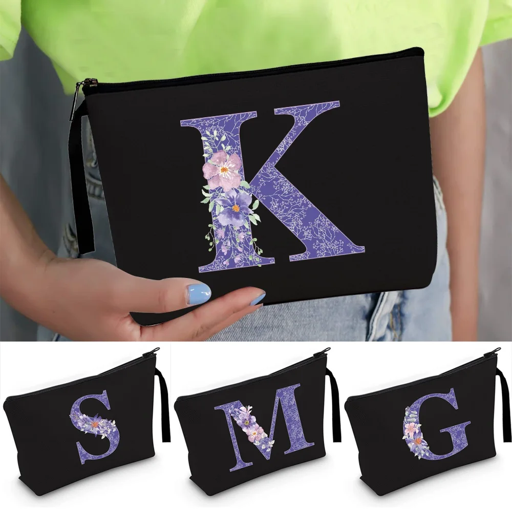 Cosmetic Bag Women Makeup Bag Zipper Pouch Travel Toiletry Organizer Party Storage Bag Case Purse Purple Flower Lettern Pattern
Cosmetic Bag Women Makeup Bag Zipper Pouch Travel Toiletry Organizer Party Storage Bag Case Purse Purple Flower Lettern Pattern