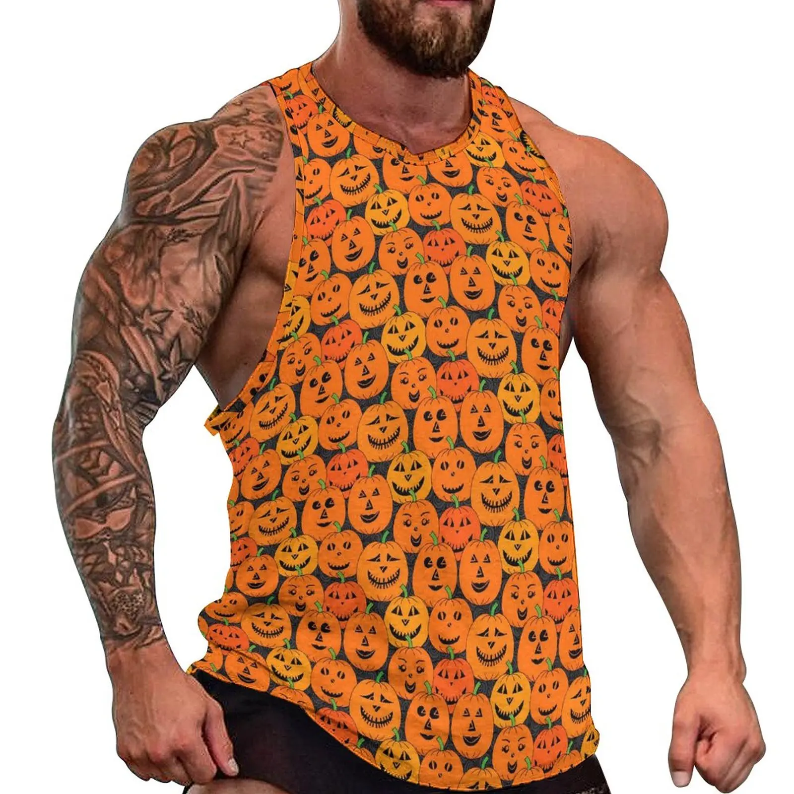 Cute Pumpkin Beach Tank Top Halloween Print Training Tops Male Custom Sportswear Sleeveless Shirts Large Size
Cute Pumpkin Beach Tank Top Halloween Print Training Tops Male Custom Sportswear Sleeveless Shirts Large Size