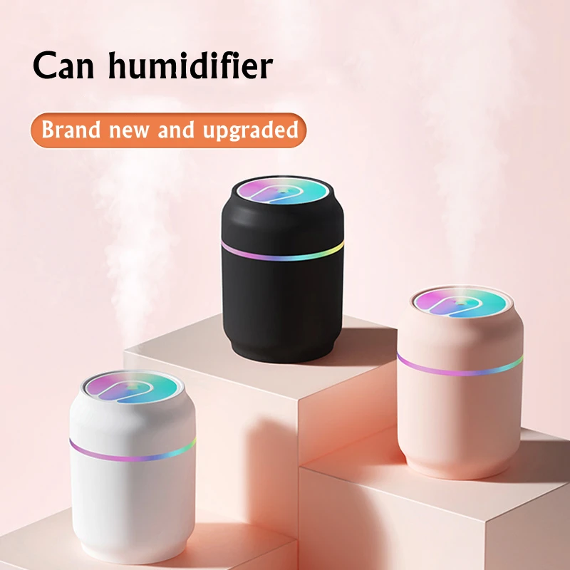 

USB Humidifier Cool Mist Sprayer 200ml Ultrasonic Air Humidifier Purifier Aroma Oil Diffuser with Colorful Lamp for Home Car