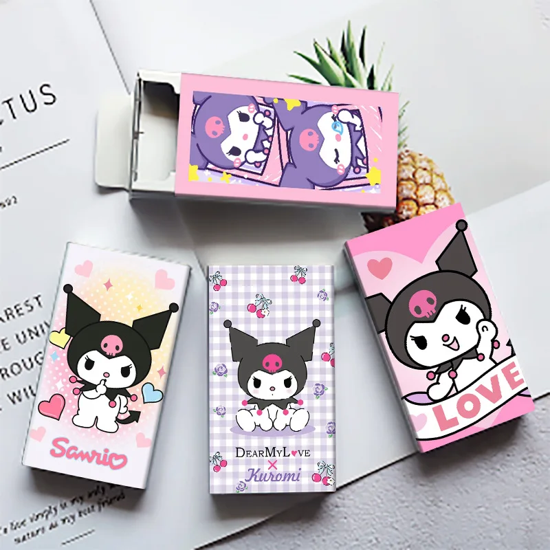 

Kawaii Sanrio Hello Kitty Kuromi Cinnamoroll Anime Cartoon Slider Slim Cigarette Case Cigarette Case Hidden Smoke Artifact Toys