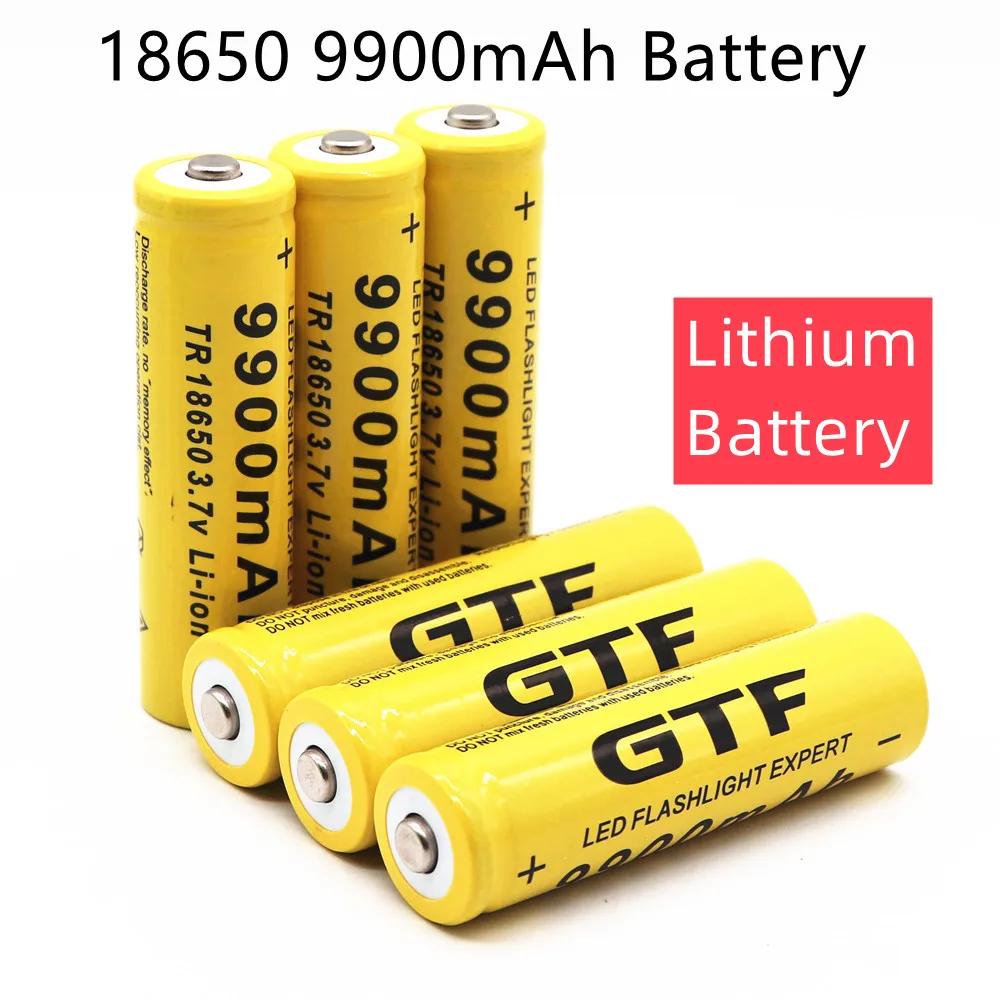 Free shipping-GTF 18650 Battery 3.7V 9900mAh Rechargeable Lithium Ion Battery for LED Flashlight Hot New High Quality Batteries
Free shipping-GTF 18650 Battery 3.7V 9900mAh Rechargeable Lithium Ion Battery for LED Flashlight Hot New High Quality Batteries
