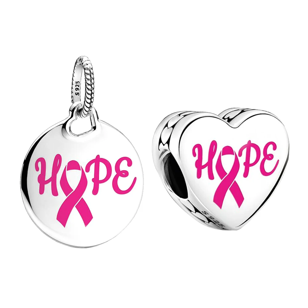 925 Silver Hope Pink Ribbon Pendant Anniversary Party Gift Fit for Pandora Original DIY Bracelet Necklace Ladies Jewelry
925 Silver Hope Pink Ribbon Pendant Anniversary Party Gift Fit for Pandora Original DIY Bracelet Necklace Ladies Jewelry