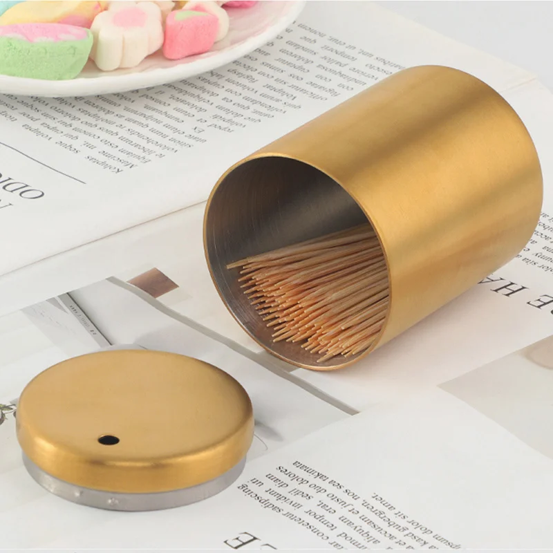 1Pc Rose Gold Home Stainless Steel Toothpick Jar Desktop Decorative Toothpick Box Gold High Quality Toothpick Storage Bottle
1Pc Rose Gold Home Stainless Steel Toothpick Jar Desktop Decorative Toothpick Box Gold High Quality Toothpick Storage Bottle