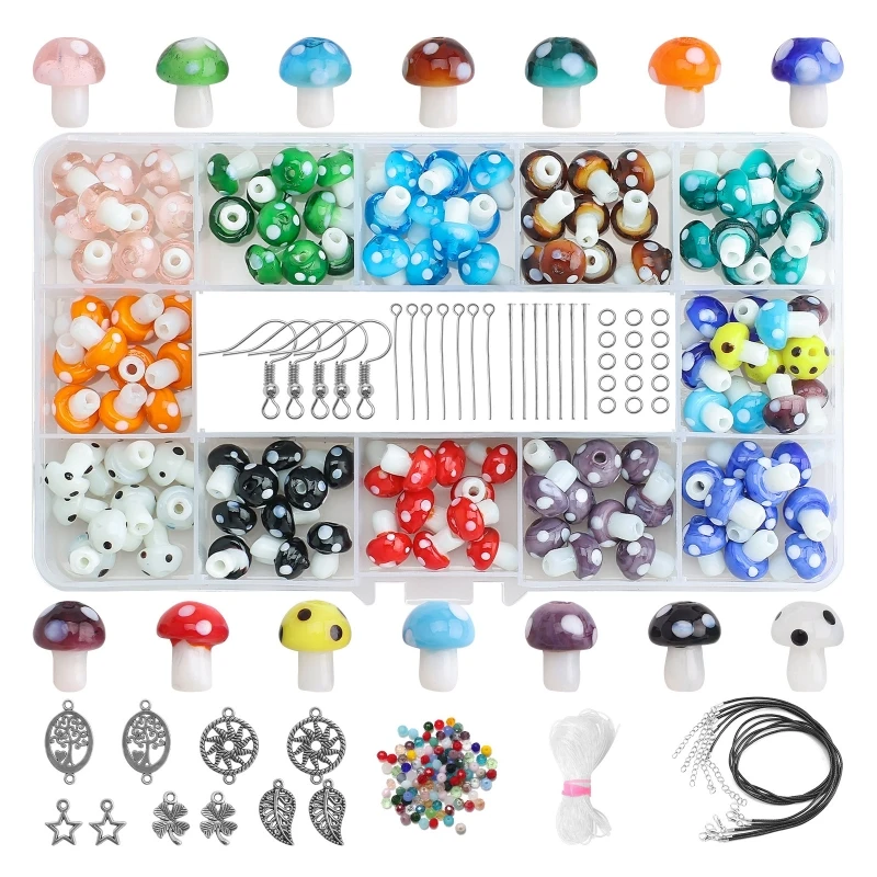 Mixed Random Colors Lampwork Glass Mushroom Beads Beading Jewelry Making DIY
Mixed Random Colors Lampwork Glass Mushroom Beads Beading Jewelry Making DIY
