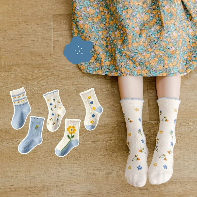 Носки детские средние хлопковые демисезонные с цветочным рисунком, 5 пар
Носки детские средние хлопковые демисезонные с цветочным рисунком, 5 пар