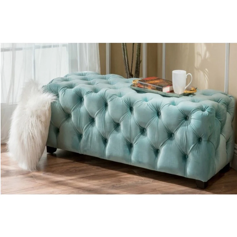High Quality Fabric factory customized wholesale price soft velvet fabric seat bench,long seat stool,chesterfield ottoman
High Quality Fabric factory customized wholesale price soft velvet fabric seat bench,long seat stool,chesterfield ottoman