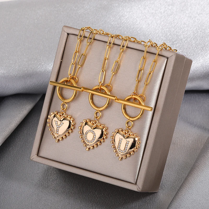 Wholesale Retail 26 Letter Fashion Necklace Women's Stainless Steel Jewelry For Party Travel Supplies Rustproof Gothic Necklace
Wholesale Retail 26 Letter Fashion Necklace Women's Stainless Steel Jewelry For Party Travel Supplies Rustproof Gothic Necklace