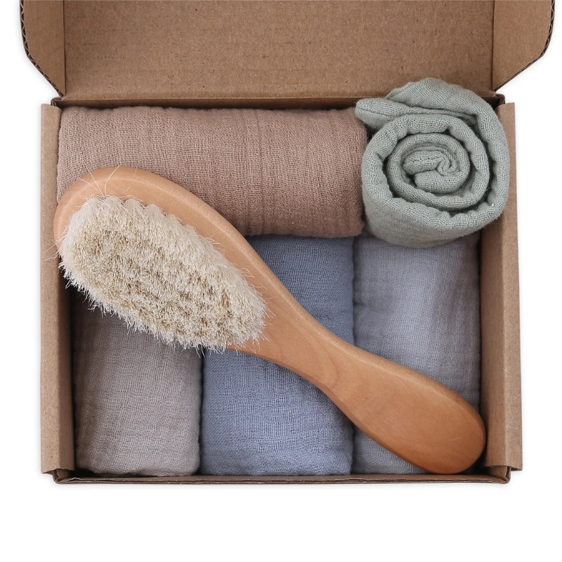 Baby Soft Cotton Square Towel Feeding Bib Burp Cloth with Newborn Hair Brush Set Infant Hand Face Washcloth Handkerchief Muslin
Baby Soft Cotton Square Towel Feeding Bib Burp Cloth with Newborn Hair Brush Set Infant Hand Face Washcloth Handkerchief Muslin