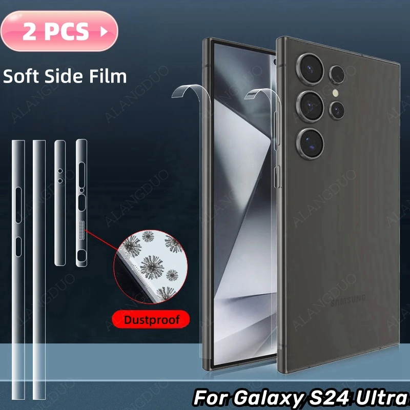 2 шт. Гидрогелевая пленка с пылезащитной сеткой для Samsung Galaxy S24 Ultra S24Plus