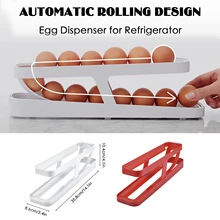 Egg Roll Organizer Refrigerator Food Storage Container Egg Dispenser Automatic Slide Spiral Egg Holder Pastry Bakery Accessories