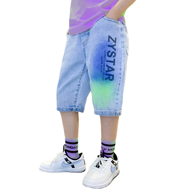 New Toddler Boys Jeans Short Pants Korean Children Elastic Waist Denim Pants Summer Teenage Letter Print Trousers 8 12 14 Years
New Toddler Boys Jeans Short Pants Korean Children Elastic Waist Denim Pants Summer Teenage Letter Print Trousers 8 12 14 Years