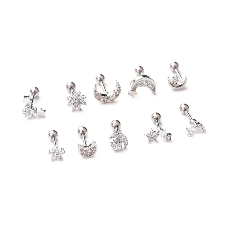 1pc Ear Studs Piercing Rhinestone Shiny Earrings Jewelry Zircon Stud Earrings Stud Earrings Stainless Steel Flower Screw Small E
1pc Ear Studs Piercing Rhinestone Shiny Earrings Jewelry Zircon Stud Earrings Stud Earrings Stainless Steel Flower Screw Small E