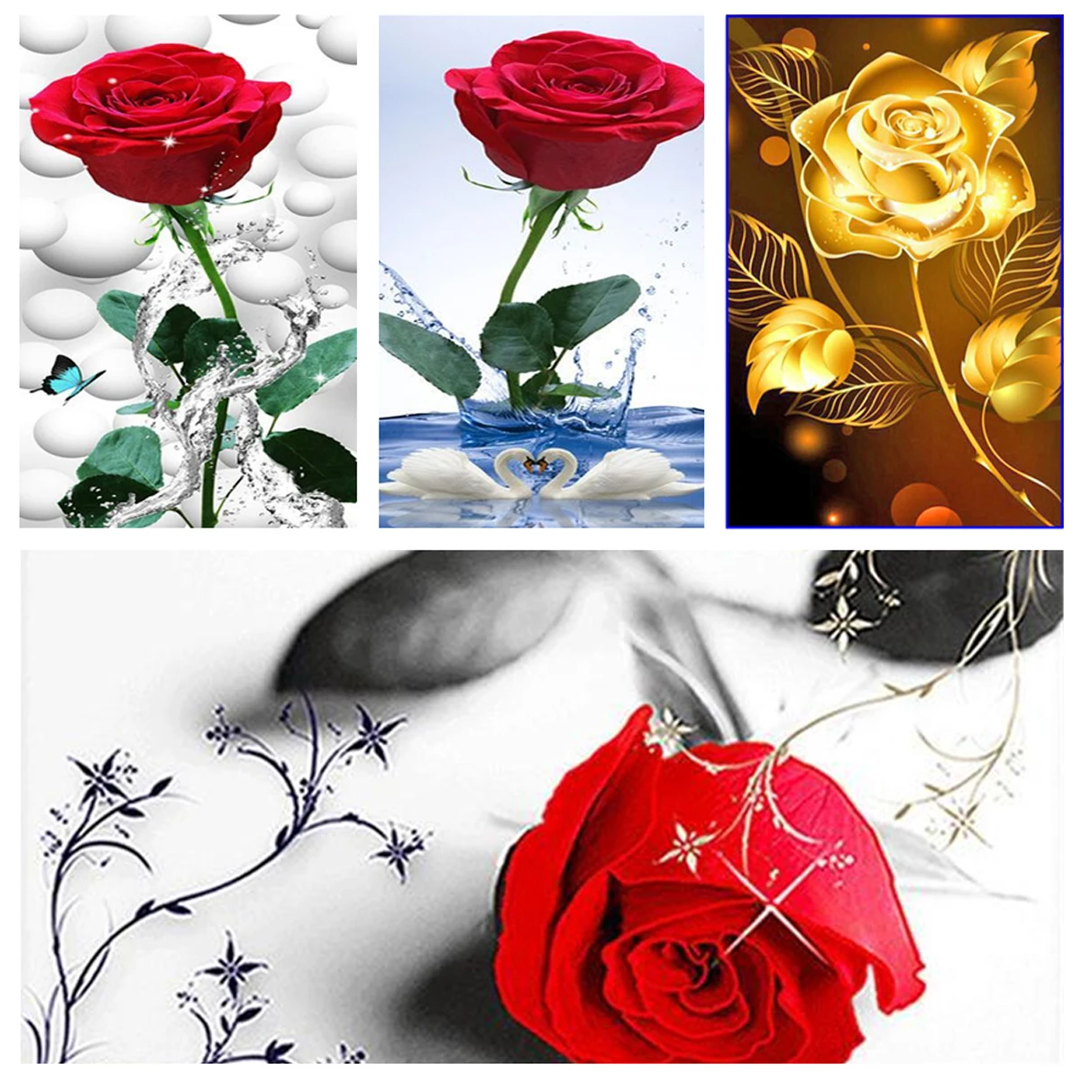 Набор для алмазной вышивки «сделай сам», картина из круглых страз с рисунком розы 5D, для декора дома
Набор для алмазной вышивки «сделай сам», картина из круглых страз с рисунком розы 5D, для декора дома