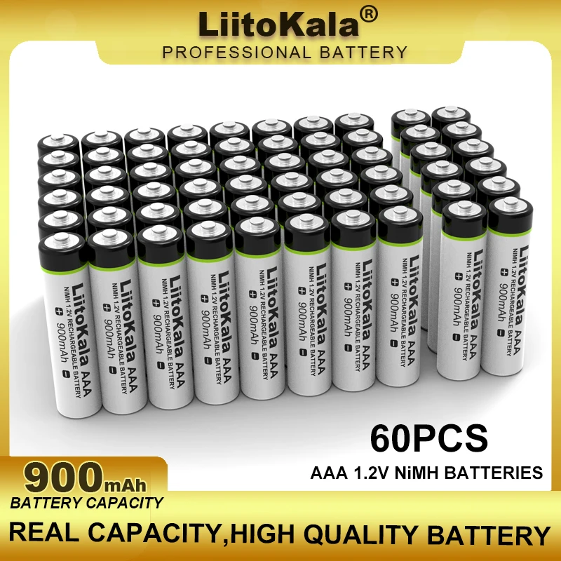 Аккумуляторная батарея LiitoKala AAA NiMH 1,2 В, 60 шт./лот, 900 мАч, подходит для игрушек, мышей, электронных весы и т. д.
Аккумуляторная батарея LiitoKala AAA NiMH 1,2 В, 60 шт./лот, 900 мАч, подходит для игрушек, мышей, электронных весы и т. д.