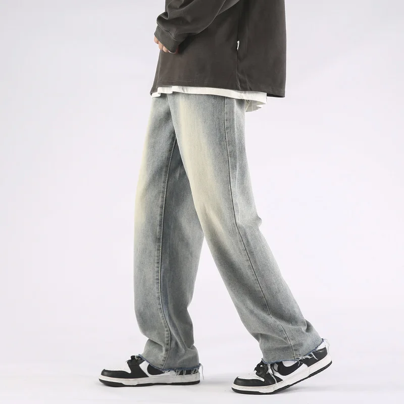 American Jeans Men's Spring Washed Old Small Yellow Mud Dyed Pants Chaogao Street Loose Straight Trousers
American Jeans Men's Spring Washed Old Small Yellow Mud Dyed Pants Chaogao Street Loose Straight Trousers