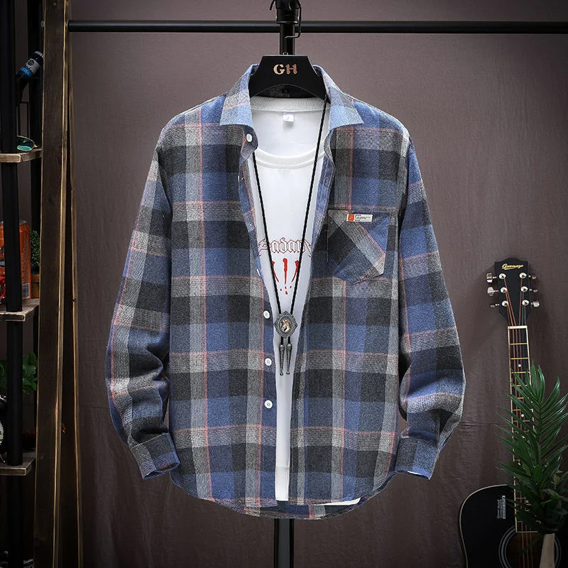 Shirt Autumn Plaid Spring And Men's Retro Long Sleeve Shirt Harajuku Male Korean Style Oversized Loose Casual Trend Shirts Coat
Shirt Autumn Plaid Spring And Men's Retro Long Sleeve Shirt Harajuku Male Korean Style Oversized Loose Casual Trend Shirts Coat