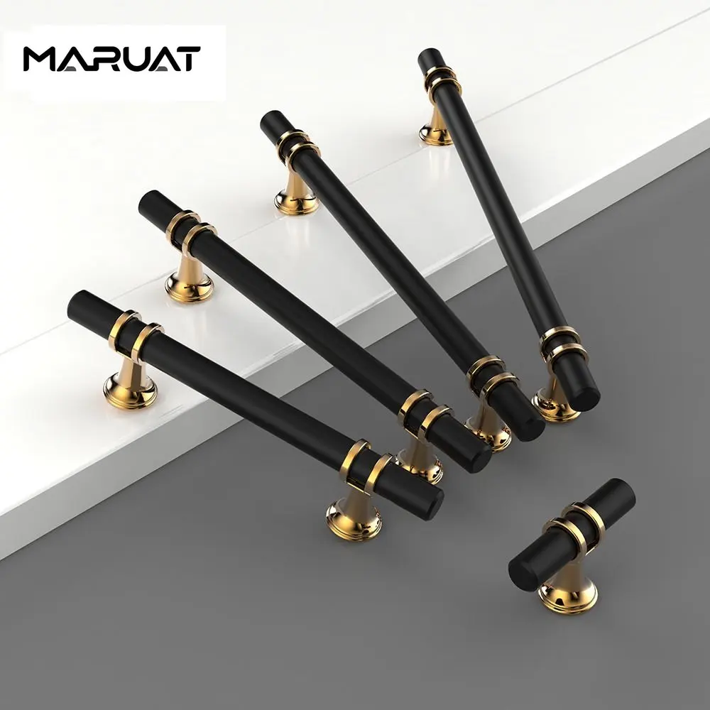 Door handle modern minimalist black and gold luxury European high-end wardrobe cabinet door handle Nordic drawer single hole
Door handle modern minimalist black and gold luxury European high-end wardrobe cabinet door handle Nordic drawer single hole