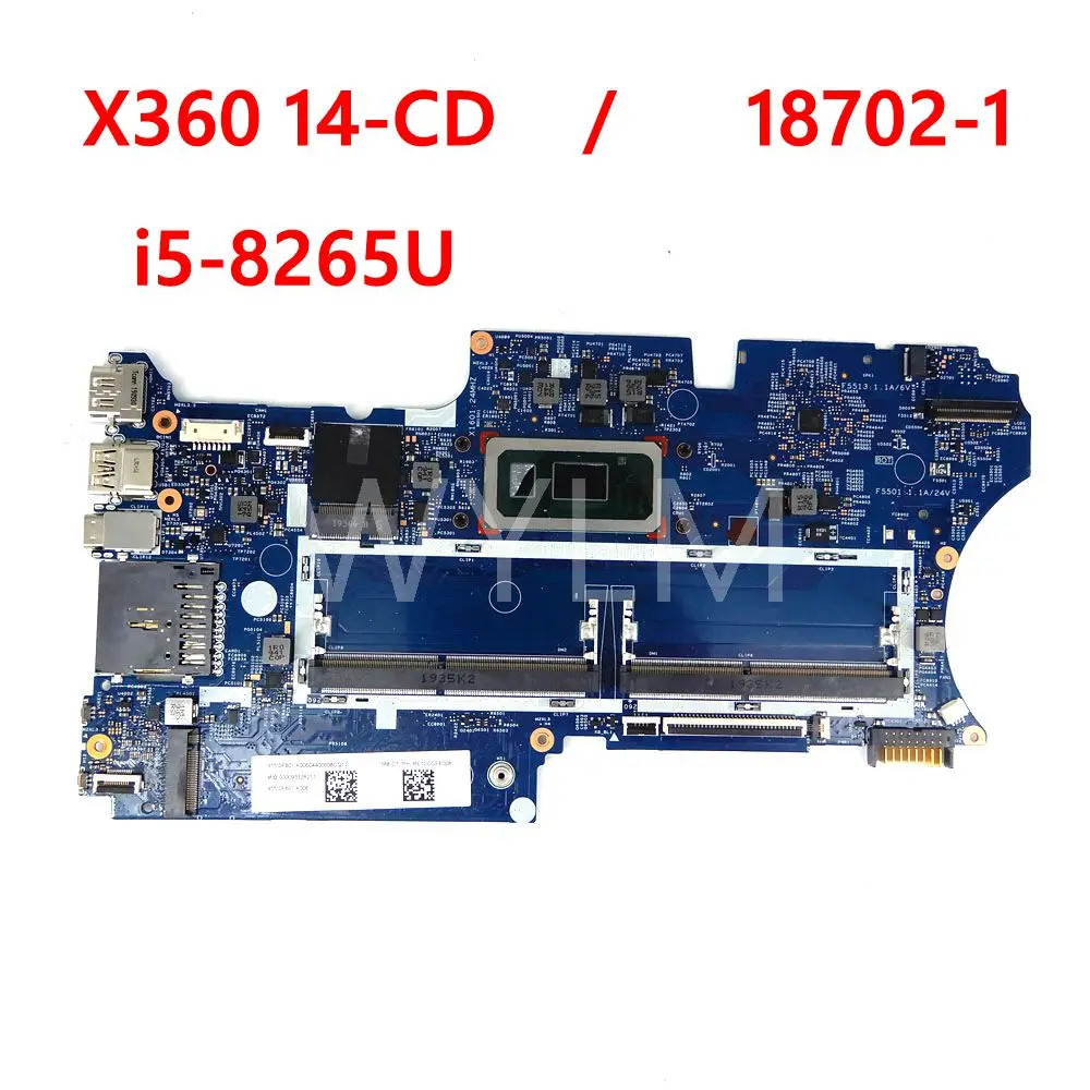 18702-1 i5 -- 8265U CPU материнская плата для HP pavilion x360 14-cd 448.0E815.0011 455.0E801.A006 Материнская