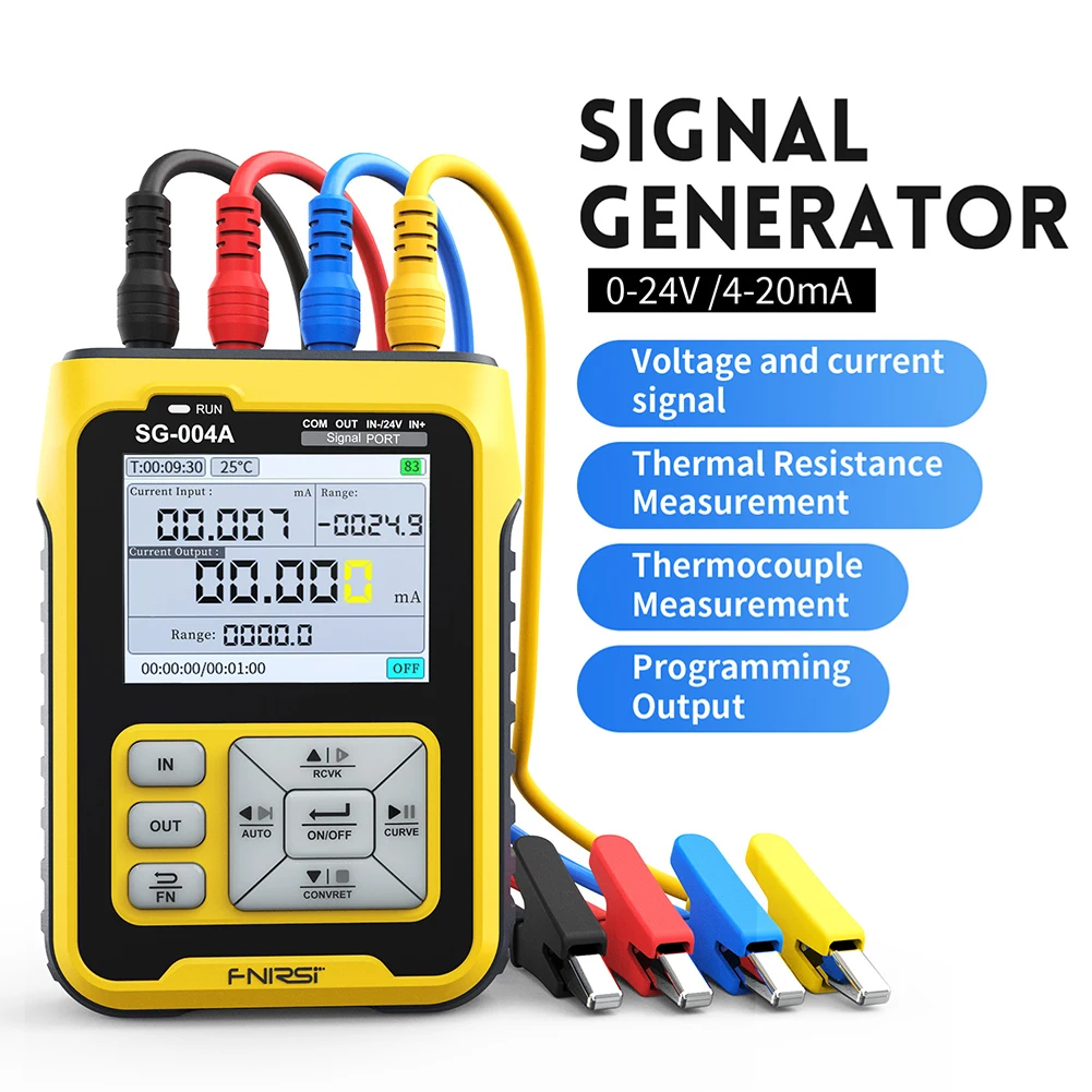 FNIRSI SG-004A 4-20mA Signal Generator Calibration Current Voltage PT100 Thermocouple Resistance Pressure Transmitter Calibrator
FNIRSI SG-004A 4-20mA Signal Generator Calibration Current Voltage PT100 Thermocouple Resistance Pressure Transmitter Calibrator