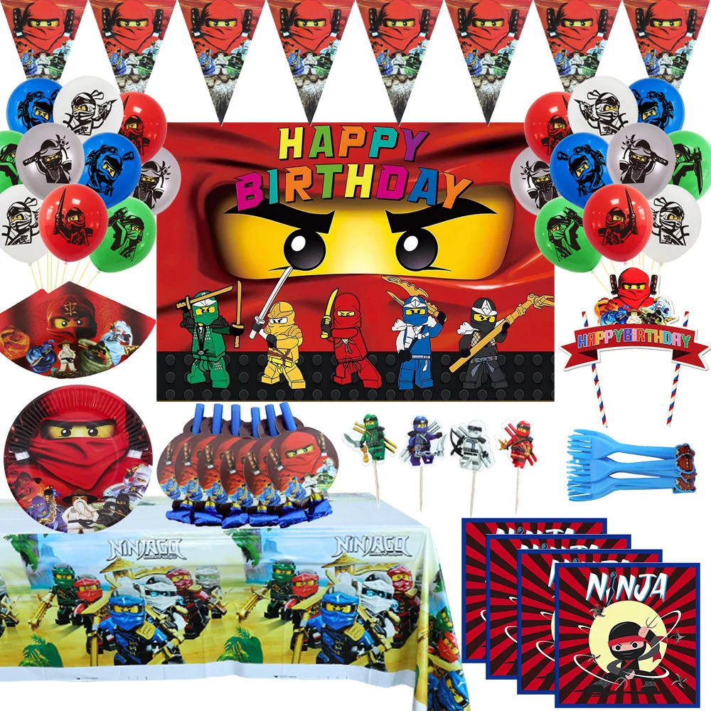 Ninja Birthday Party Decoration Disposable Tableware Plate Cup Napkin Tablecloth Balloon Backdrop Kids Birthday Party Supplies
Ninja Birthday Party Decoration Disposable Tableware Plate Cup Napkin Tablecloth Balloon Backdrop Kids Birthday Party Supplies