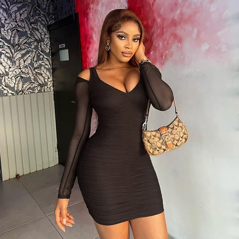 Zoctuo Sexy Brown Black Dresses For Women Mesh Sheer Pleated Bodycon Vestidos Solid Patchwork Skirt Club Party Summer Holiday
Zoctuo Sexy Brown Black Dresses For Women Mesh Sheer Pleated Bodycon Vestidos Solid Patchwork Skirt Club Party Summer Holiday