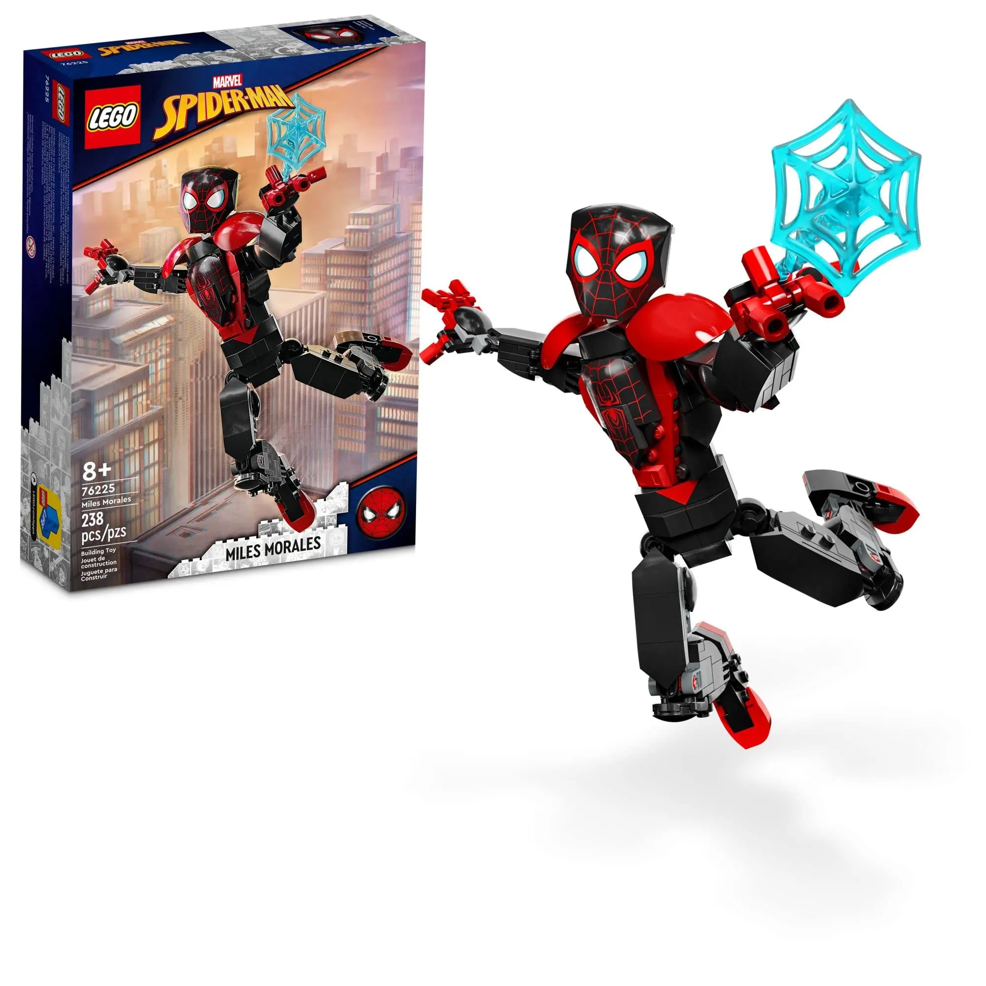 

LEGO Marvel Super Heroes Miles Morales Figure 76225 Building Toy Set for Kids Boys and Girls Ages 8+ Birthday Gift (238 Pieces)